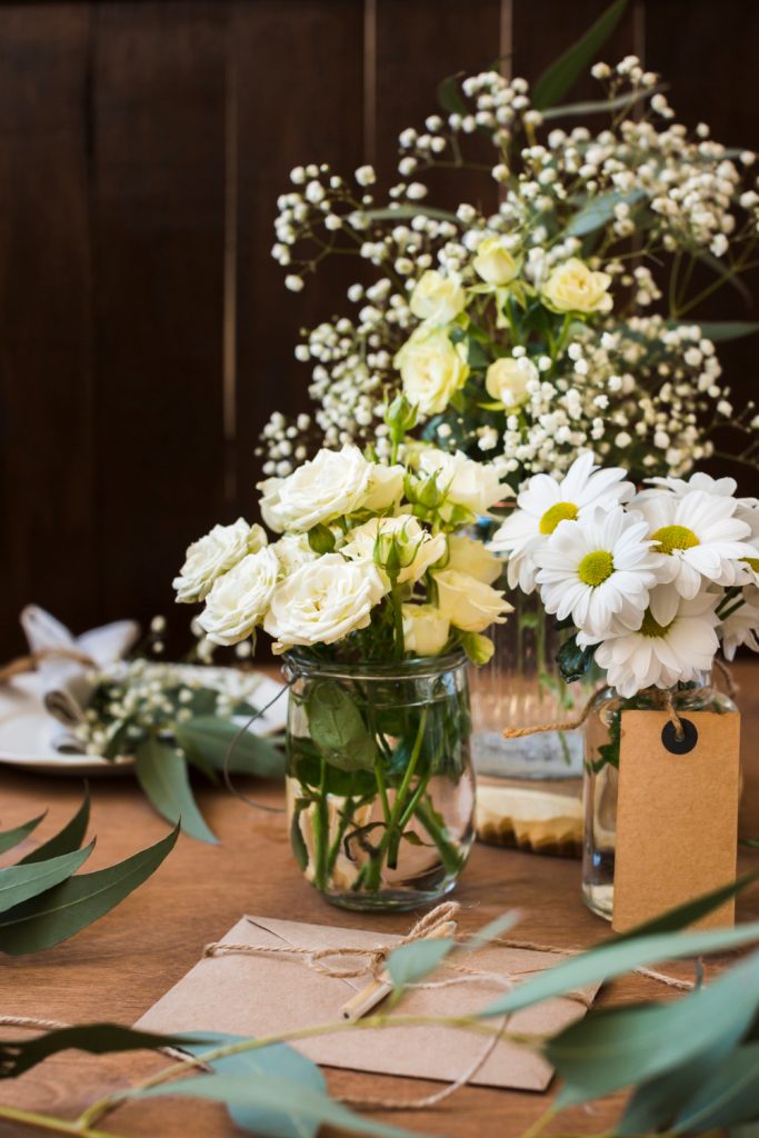 Mesa boda flores