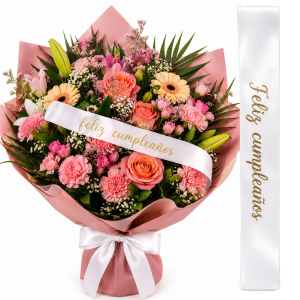 Cinta personalizada para ramos "Feliz cumpleaños"